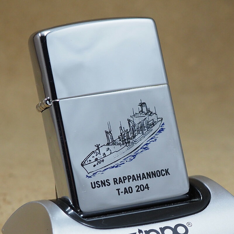 ミリタリーＺｉｐｐｏ Zippo：2000年製未使用品　USNS PAPPAHANNCK T-AO 204　ミリタリー軍艦　　ジッポーライター 【現品のみ】【ミリタリー】【海軍】【補給艦】【戦艦】【Ship】【USA】【ジッポ】【プレゼント】