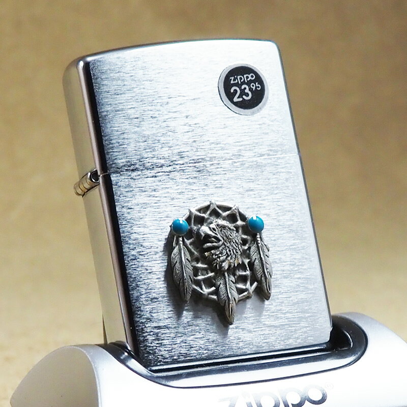 Zippo:2001年製未使用品 カナダ工場製 ドリームキャッチャーエンブレム ジッポーライター 【現品のみ】【canada】【Niagara Falls】【お守り】【MIB】【デッドストック】【プレゼント】【送料無料】