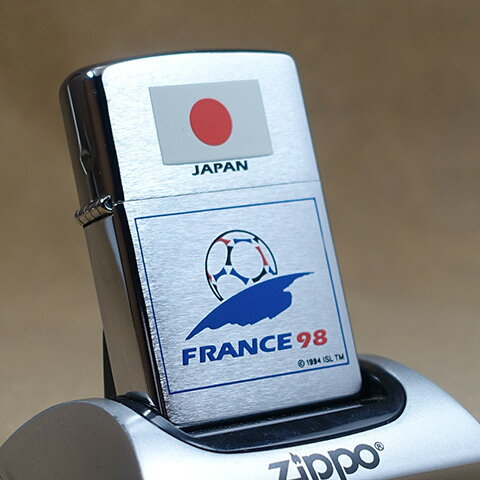 欧州 サッカー Ｚｉｐｐｏ 1997年製未使用品Zippo/ジッポーライター　サッカー/フランスワールドカップ98/JAPAN