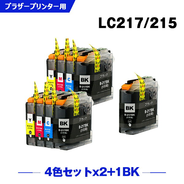 ʿ100ߥݥ LC217/215-4PK2 + LC217BK (LC213) 9ĥå ֥饶 ߴ  (LC217 LC215 LC213 LC213-4PK LC217BK LC215C LC215M LC215Y LC213BK LC213C LC213M LC213Y DCP-J4225N LC 217 LC 215 DCP-J4220N MFC-J4725N)