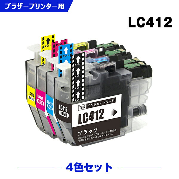 ̵ LC412-4PK 4å ֥饶 ߴ  (LC412 LC412BK LC412C LC412M LC412Y MFC-J7100CDW, MFC-J7300CDW MFCJ7100CDW, MFCJ7300CDW )  б