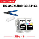 送料無料 BC-340XL 顔料 BC-341XL (BC-340 BC-341の大容量) お得な2個セット 工具付き キヤノン用 詰め替えインク 宅配便 (B...