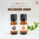 アロマセット 12種類から選べる人気の アロマオイル 5ml×2本 お試しセット エッセンシャルオイル 精油 天然アロマ ブレンドオイル リラックス ラベンダー ベルガモット マジョラム ローズマリー ペパーミント レモングラス グレープフルーツ 送料無料