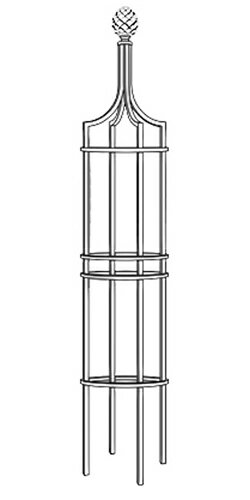 【アイアン製トレリス】【Classic Garden Elements】Oberisk 1（オベリスク I） R2