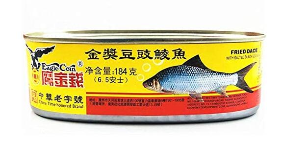 中華食品　豆豉鯪魚　うぐいとトウチのうま煮　魚缶詰 184g　中国食品 中国物产 豆豉鲮鱼 中華食材　中華物産 　冷凍食品との同梱はできません。