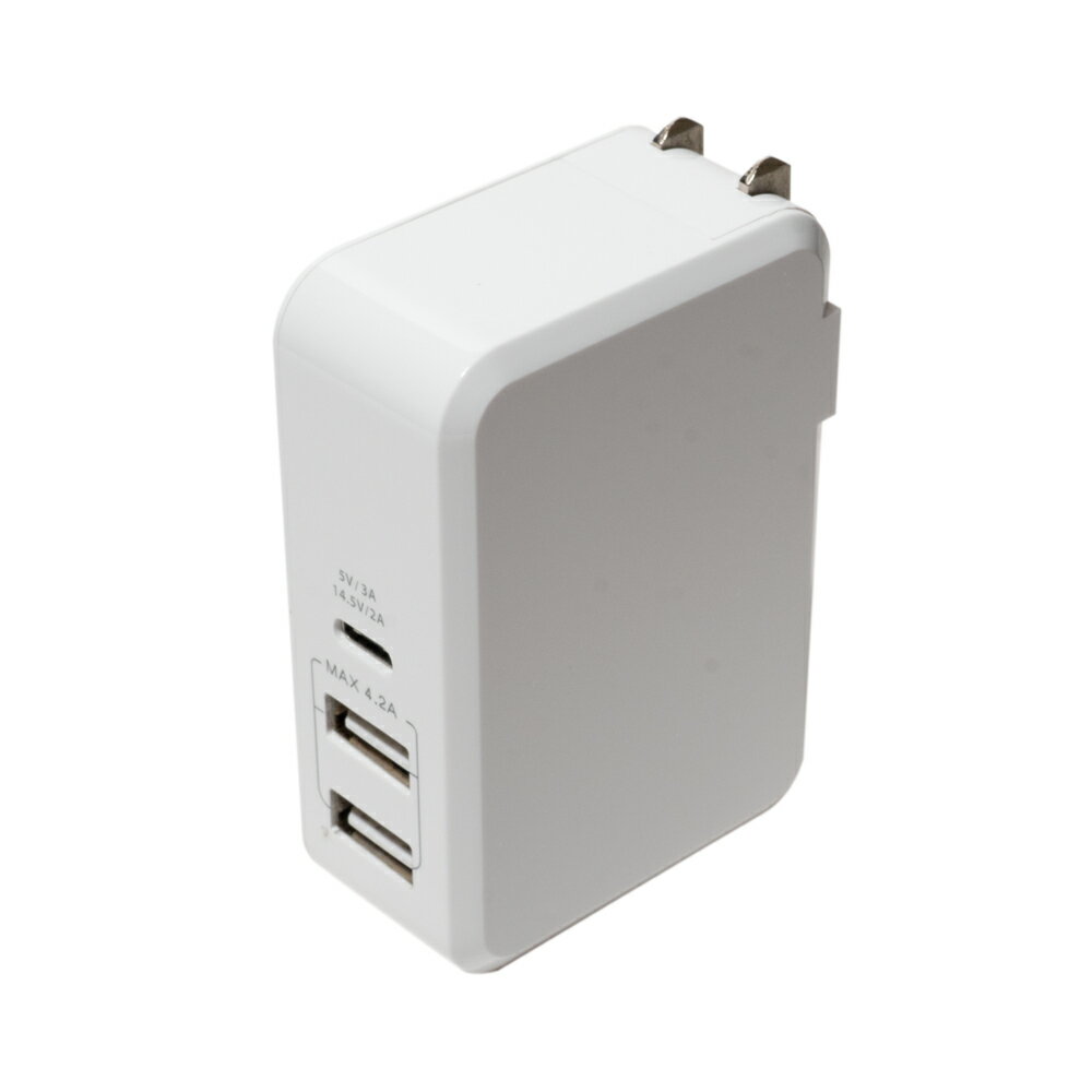 乐天商城 - ミヨシ MCO USBType-Cコネクタ搭載USB-ACアダプタ ホワイト IPA-C01/WH