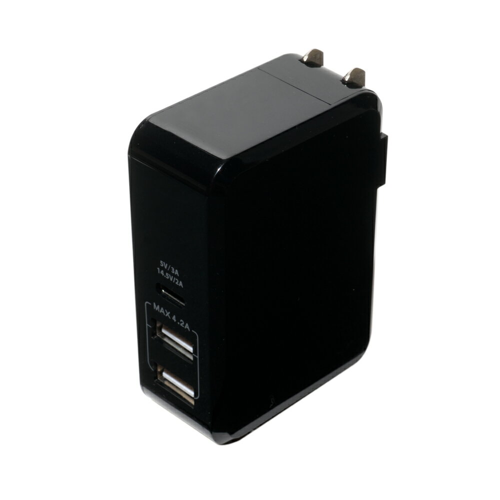 ミヨシ MCO USBType-Cコネクタ搭載USB-ACアダプタ ブラック IPA-C01/BK