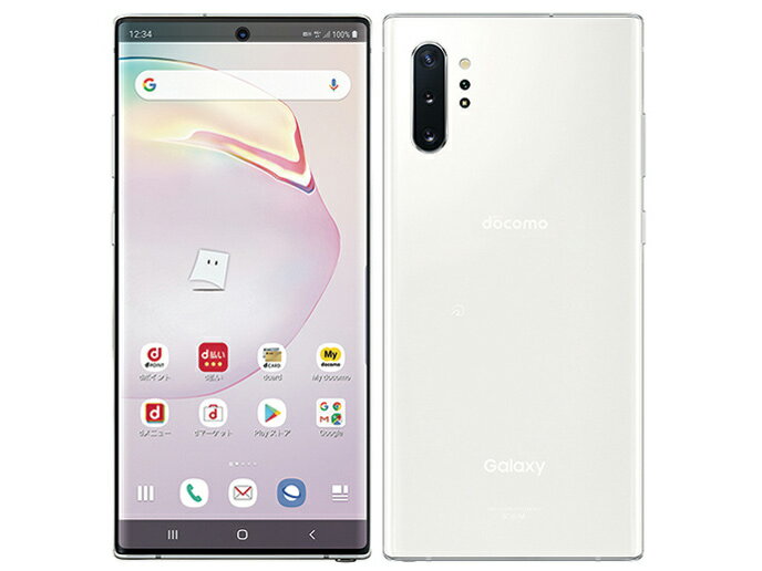 A＋ランク  SIMロック解除済み 元docomo SC-01M SAMSUNG Galaxy Note10+ 本体のみ オーラホワイト ネットワーク利用制限〇(白ロム) 送料無料 simフリー 本体