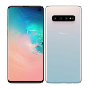 【中古】A＋ランク【未使用に近い】 SIMロック解除済　白ロム SAMSUNG 元docomo Galaxy S10 SC-03L プリズムホワイト ネットワーク利用制限〇