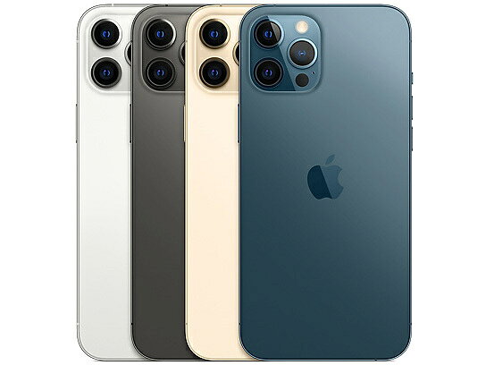 海テクの【中古】Bランク【やや傷や汚れあり】 SIMフリー iphone12 Pro MAX 128GB パシフィックブルー 本体のみ 利用制限-(白ロム) 送料無料｜アングル2