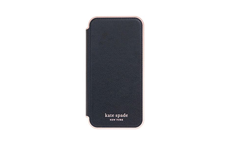 iPhone 13 Pro Max用 kate spade ケイトスペード ブックタイプケース Black×Pale Vellum 手帳型ケース カード収納 耐衝撃 R21C099K 送料無料
