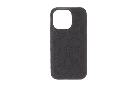 乐天商城 - 【新品・未使用】iPhone 14 Pro用 COACH（R）ハードケース エンボスドブラック ケース R22H012K 送料無料