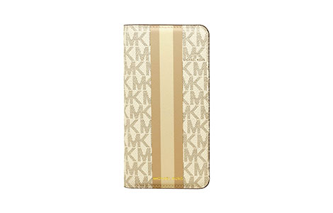 乐天商城 - 【新品・未使用】iPhone SE2/SE3/7/8用 MICHAEL KORS 手帳型ケース Beige Pink Stripe RS0C014W 送料無料