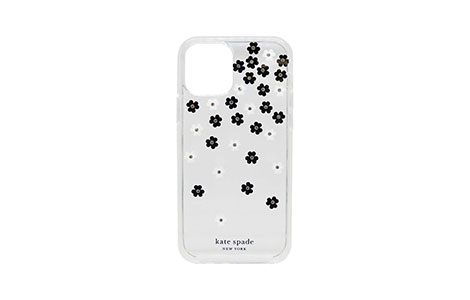 iPhone 12/12 Pro用 kate spade ケイトスペード ニューヨーク ハイブリッドカバー Flowers RS0J043J 送料無料