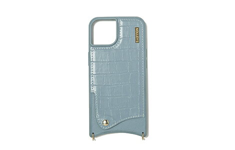 乐天商城 - 【新品・未使用】NOLLEY’S iPhone 14/13対応 Croco Style Leather SLING CASE クロコ調 レザー ケース ショルダー付き スマホカバー ブルー R22H025L 送料無料