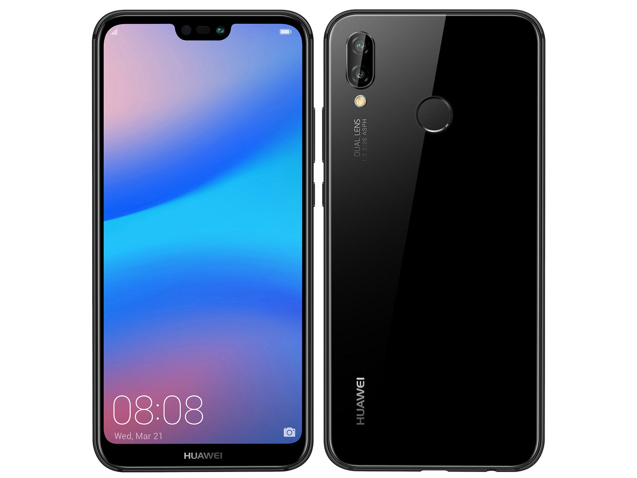 【中古】Aランク【目立った傷や汚れなし】 SIMフリー ANE-LX2J HUAWEI P20 lite ミッドナイトブラック 利用制限〇(白ロム) 送料無料