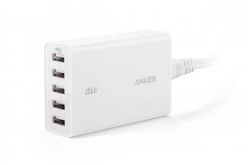 Anker 5ポートUSBチャージャー USB急速充電器 5ポート PowerIQ ACアダプター 40W ホワイト R05P001W 送料無料