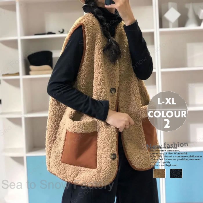 Rakuten - 新作ジレ春秋 レディースジレ春秋 レディースファーアウター レディースファージレ 秋春ベスト レディース ファージレ 春秋ベスト ファージャケット春 レディースジャケット春 レディースジレ 大きいサイズ 出かけ 通勤 防寒 軽量 デート