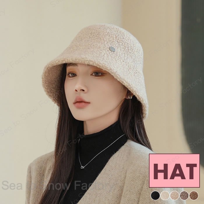 Rakuten - 新作帽子秋冬 レディース帽子 秋帽子 バケットハット 秋冬ハット ボア帽子 レディース 秋冬帽子 レディースキャップ 冬帽子 レディース 可愛い帽子 小顔効果抜群 防寒帽子 おしゃれ人気 洗える カジュアル お出かけ 大人帽子 オシャレ 通勤 通勤学 デート
