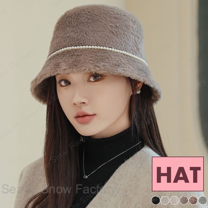 Rakuten - 新作帽子秋冬 レディース帽子 秋帽子 バケットハット 秋冬ハット ファー帽子 レディース 秋冬帽子 レディースキャップ 冬帽子 レディース 可愛い帽子 小顔効果抜群 防寒帽子 おしゃれ人気 洗える カジュアル お出かけ 大人帽子 オシャレ 通勤 通学 デート