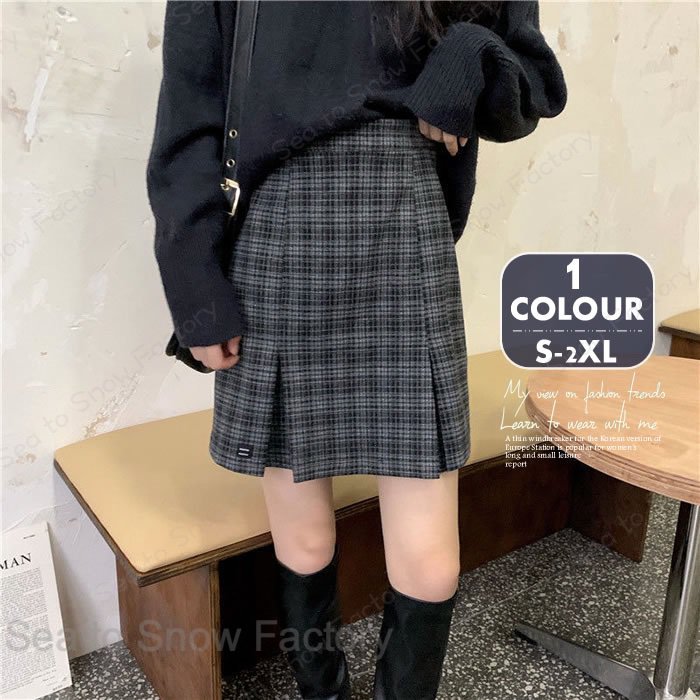 Rakuten - 新作スカート春 レディーススカート 春スカート 膝丈スカート フレアスカート レディースAラインスカート レディースミニスカート春 プリーツスカート きれいめスカート フェルトスカート 体型カバー チェック柄スカート 高級感 通学 通勤 お出かけ