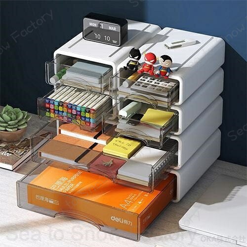 Rakuten - 【時間限定4点で12%off!】文房具 収納 引き出し 卓上 収納 整理整頓 オフィス 収納ケース 引き出し 卓上収納 卓上収納ボックス 引き出し 卓上収納ケース 子ども 収納用品 小物 プラスチック 机上用 透明 大容量
