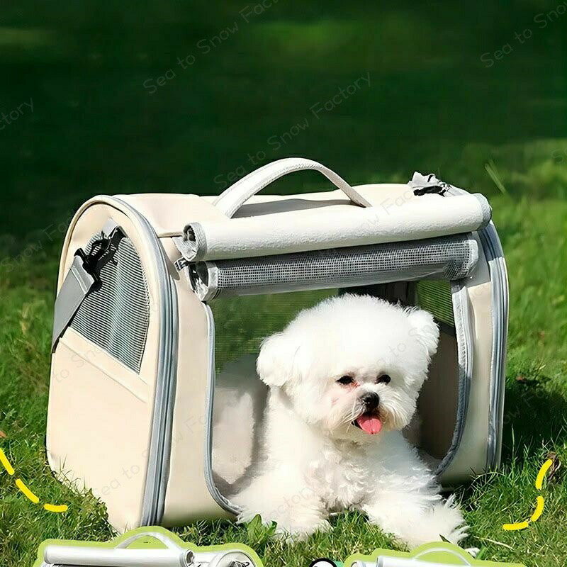 Rakuten - 中大型猫 小型犬 うさぎ用 リュックのバックパック ペットキャリー バッグ 猫 きゃりーケース 猫きゃりーバッグ 人気 3面メッシュ 通気性 耐久性 軽量 持ち運び 簡単 車 旅行