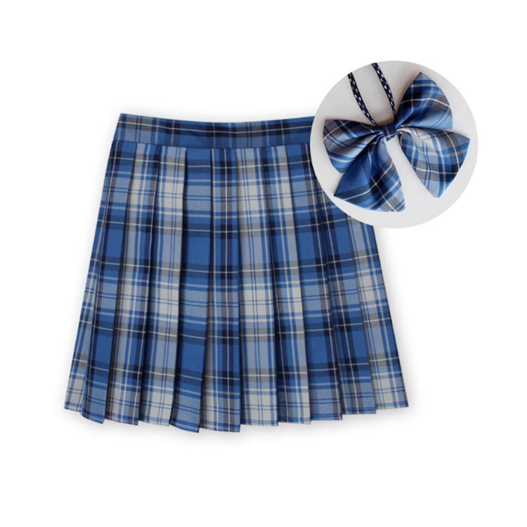 【送料無料】子供 蝶結び付き 制服 チェック柄 プリーツスカート スカート 高校生 通学 女の子 ジュニア スクールスカート 学生服 レディース seatosnowfactory-10005050 Sea to Snow Factory サンプル画像3