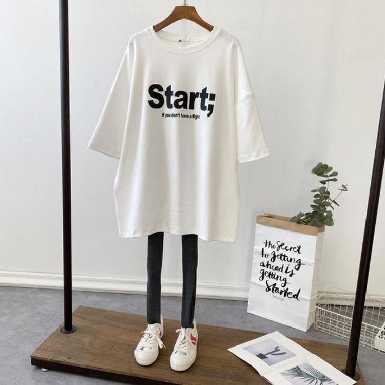 【送料無料】授乳 ゆったり ドロップショルダー 妊婦服 5分袖 カットソー チュニッ...