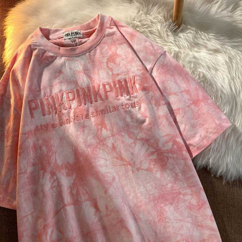 【送料無料】ストリート風 ダンス ヒップホップ BF風 原宿系 韓国ファッション Tシャツ トップス 夏 ゆるい 半袖 タイダイ柄 seatosnowfactory-10005433 Sea to Snow Factory サンプル画像3