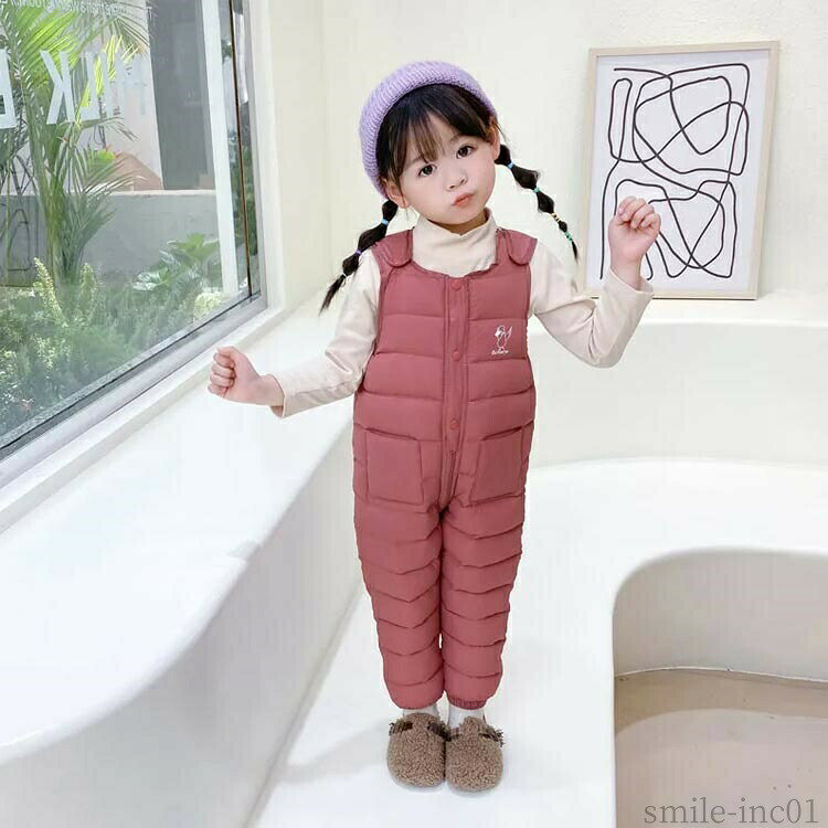 【送料無料】中 女の子 男の子 子供服 ロンパース 軽量 防寒着 キッズ ダウン綿パ...