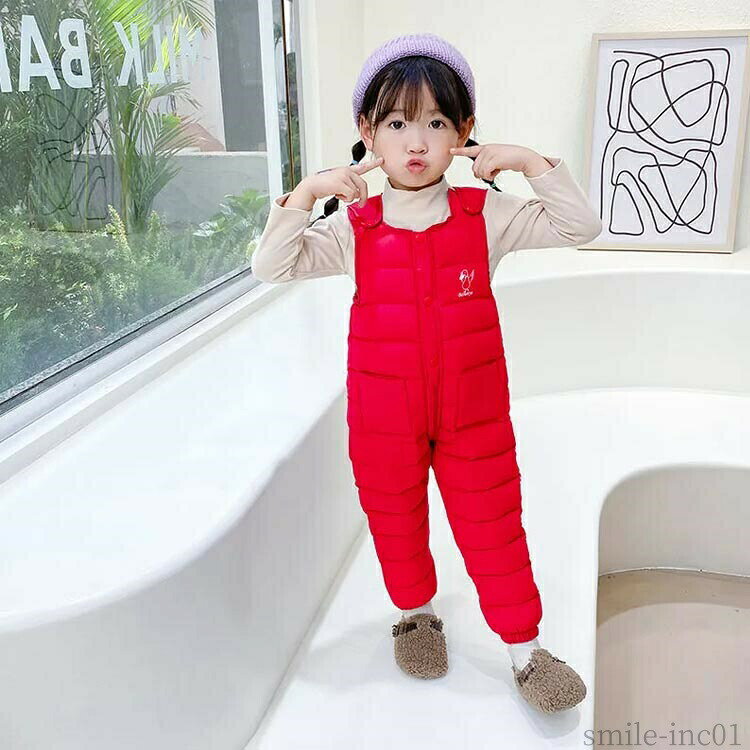 【送料無料】中 女の子 男の子 子供服 ロンパース 軽量 防寒着 キッズ ダウン綿パ...