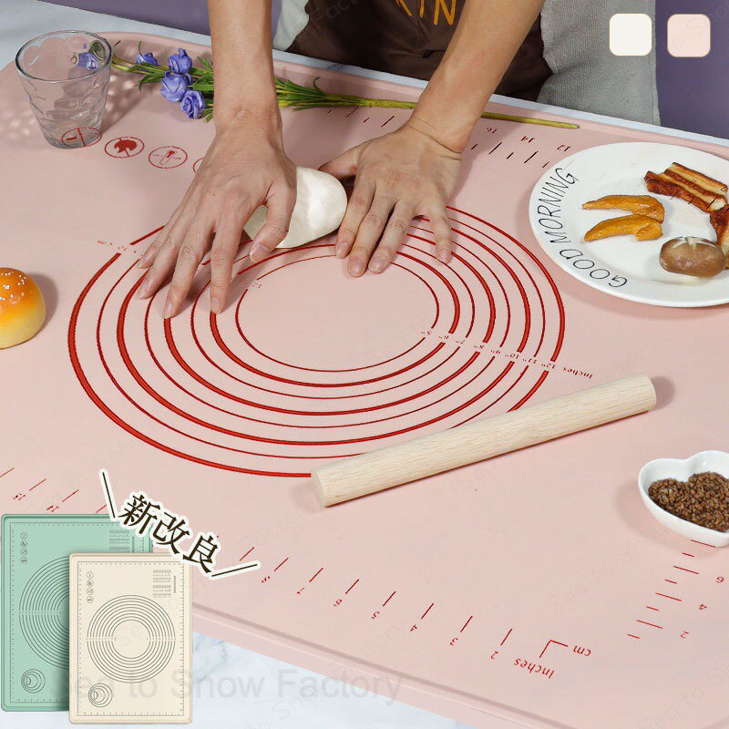 シリコンマット パン作り お菓子作り こね台 こね板 生地作り ピザ 麺 パスタ コンパクト クッキングマット パンマット ベーキングマット 製菓道具 耐熱 目盛り付き マット のし台 練り台 練台 製菓マット 繰り返し 衛生 キッチン用 送料無料