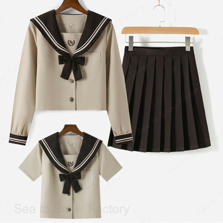 Sailor - 【送料無料】セーラー服 3点セット女子高校 コスプレ 上下セット 長袖セット 半袖セット スカート プリーツスカート 大きいサイズあり ミニスカート スクール 制服 女子高生 高校生 学生服 文化祭 学園祭 コスプレ ハロウィン 仮装 コスチューム 人気JK制服
