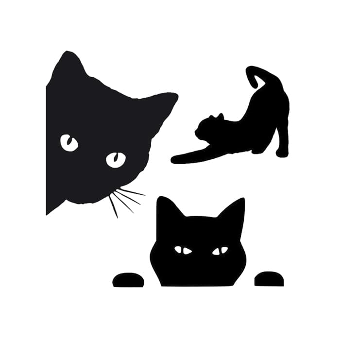 Rakuten - 猫 ステッカー Part1 キャット CAT みつめる ひょっこり まったり