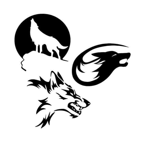 Rakuten - 狼 ハウリング ウルフ ステッカー ワイルド ゴースト 月 WOLF カスタム ステッカー バイク