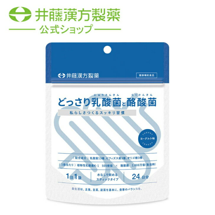井藤漢方製薬 乳酸菌・酪酸菌サプリメント【どっさり乳酸菌と酪酸菌 24日分】