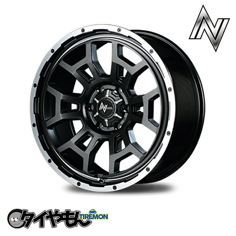 Rakuten - MID マルカ NITRO POWER H6 SLUG 17インチ 4H100 6.5J +45 1本 ホイール セミグロスガンメタ