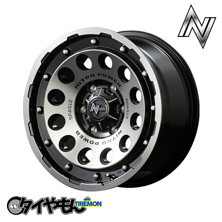 樂天商城 - MID マルカ NITRO POWER H12 SHOTGUN 16インチ 6H139.7 6.5J +38 1本 ホイール ブラッククリア