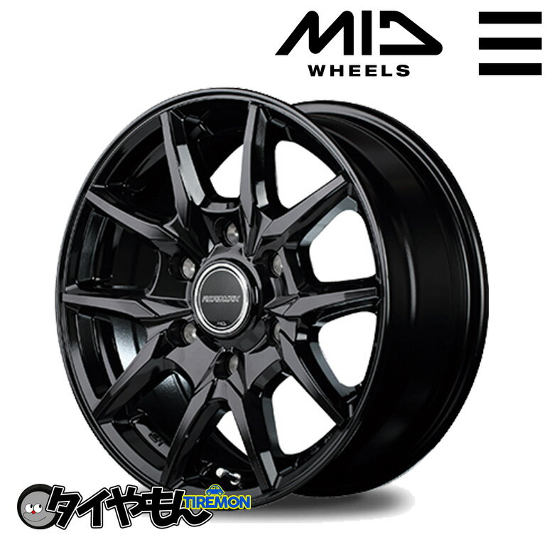 Rakuten - MID WHEELS ロードマックス KG25 16インチ 6H139.7 6.5J +38 1本 ホイール ブラック