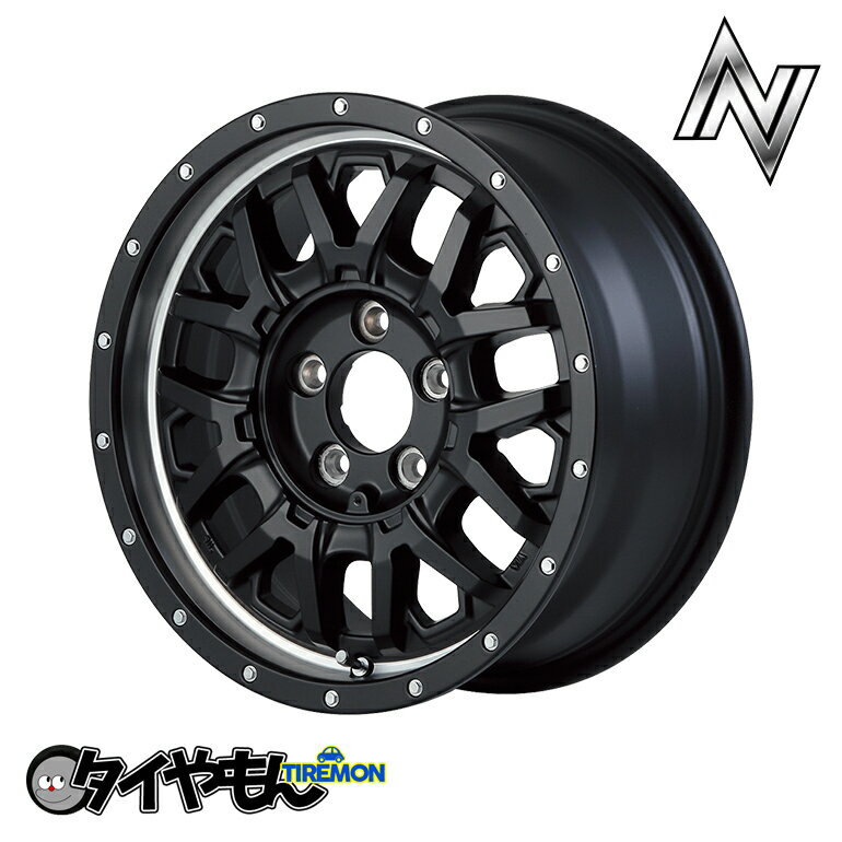 MID マルカ NITRO POWER M27 グレネード 16インチ 5H139.7 5.5J +20 1本 ホイール セミグロスブラック ジムニー