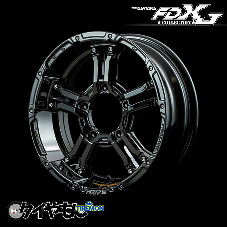 Rakuten - RAYS TEAM DAYTONA FDX-J collection 16インチ 5H139.7 5.5J +0 1本 ホイール ブラック 4wd オフロードスタイル シエラ レイズ デイトナ