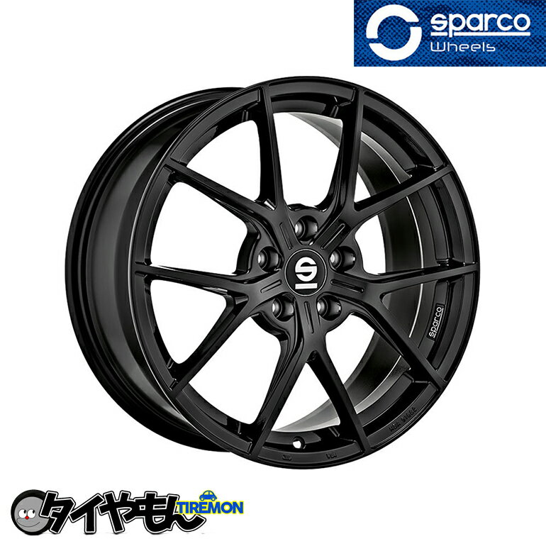 SPARCO PODIO 18インチ 5H110 8J 35 1本 ホイール グロスブラック スパルコ ポディオ アルファロメオ ジュリエッタ レネゲード