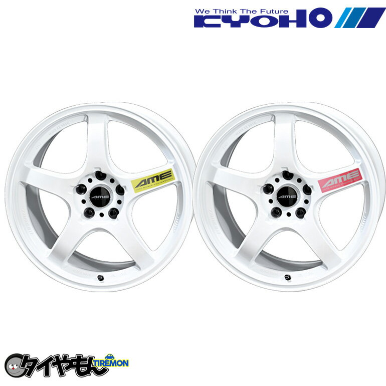樂天商城 - 共豊 AME トレーサー GTV 18インチ 5H114.3 9.5J +22 1本 ホイール ホワイト エンケイ 軽量 ランエボ スカイライン GT-R GTR