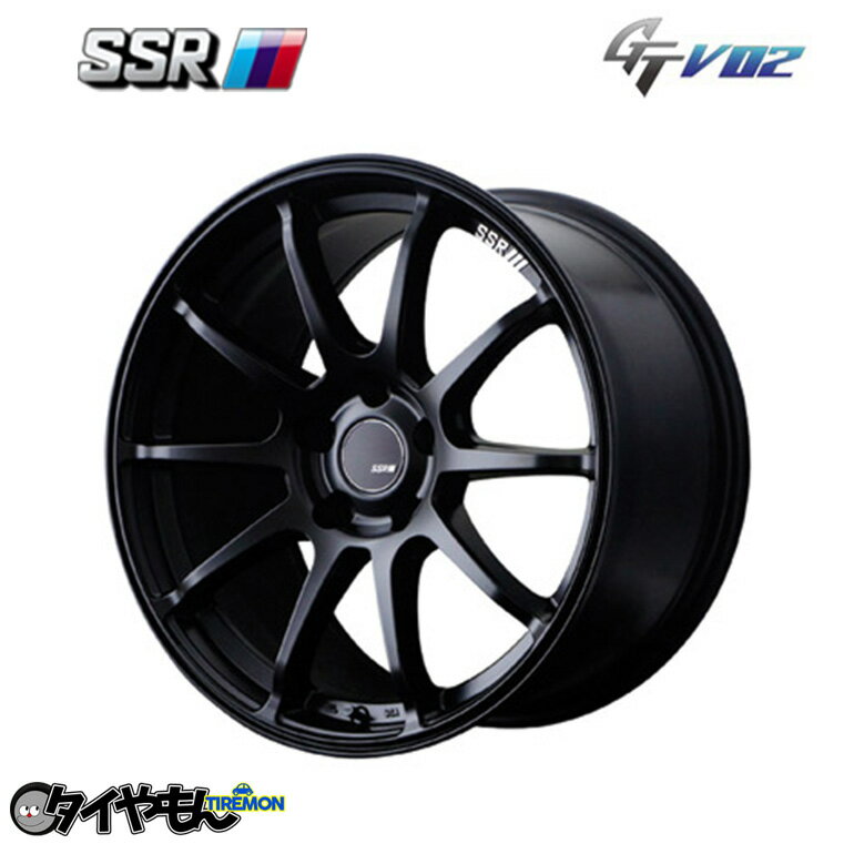 Rakuten - SSR GTV02 18インチ 5H114.3 7.5J +53 1本 ホイール フラットブラック