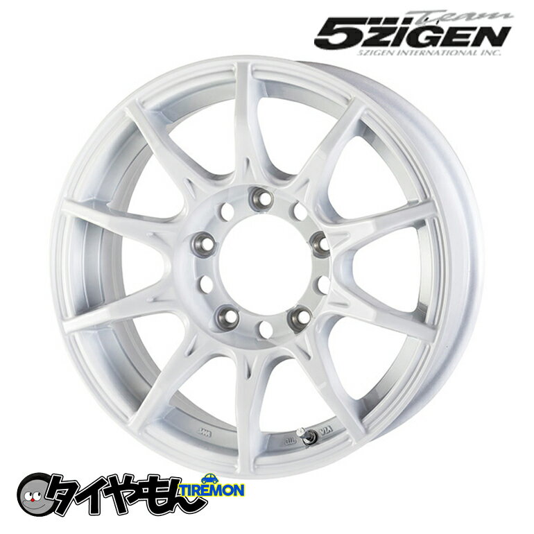 5ZIGEN ブラックマンGI 16インチ 5H139.7 5.5J +20 1本 ホイール ホワイト ハブ径108.5 ジムニー