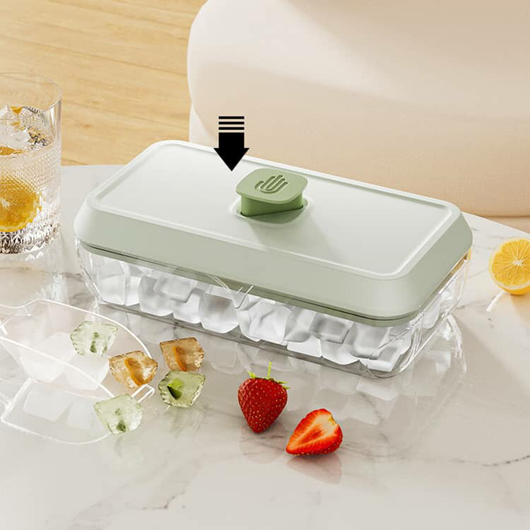 32個 製氷皿 アイスキューブ 18個 四角氷 蓋付き 製氷皿 製氷機 製氷ケース 氷取り出しやすい 氷トレー アイストレ 小分け 保存容器付き 大容量 家庭用 冷凍保存 耐久性 シャベル付き 2