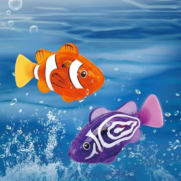 動く ピカピカ おもちゃ 泳ぐ 魚 お風呂 おもちゃ 魚 水遊び 自動 楽しい ライト 4...