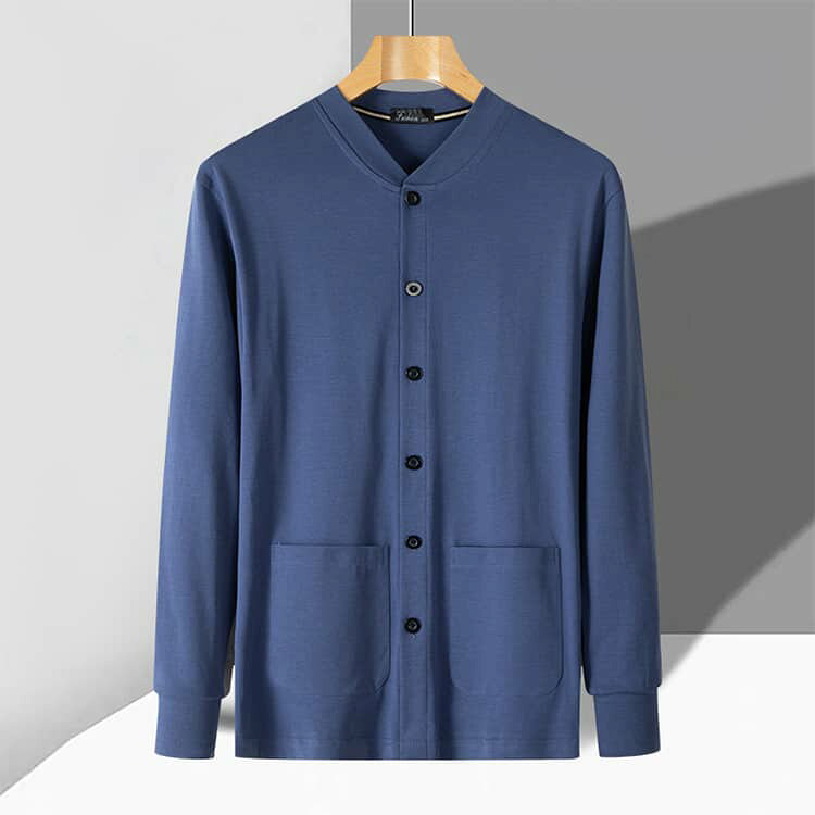 クルーネック カットソー生地 シニアファッション 綿100％ おじいちゃん 前開き メンズ 長袖tシャツ ギフト 服 ルームウェア 秋冬 シニア プレゼント 長袖 介護 入院 敬老の日 羽織り カーディガン お年寄り 男性 紳士 高齢者 トップス 60代 70代 90代 80代 second-stage01-10024511 Amoremio 楽天市場店 サンプル画像2