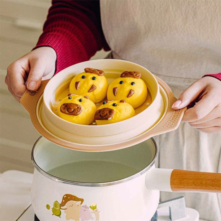 時短料理 シリコンスチーマー 蒸し料理 蒸し器 2WAY せいろ 深型 食洗機対応 電子レンジ 蒸籠 シリコンスチーマー 折りたたみ コンパクト収納 温野菜 ヘルシー 多用途 一人暮らし 調理器具 野菜 ダイエット 肉 魚 蒸す シリコン キッチン用品 second-stage01-10025076 Amoremio 楽天市場店 サンプル画像3